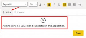 Dynamic values in text box