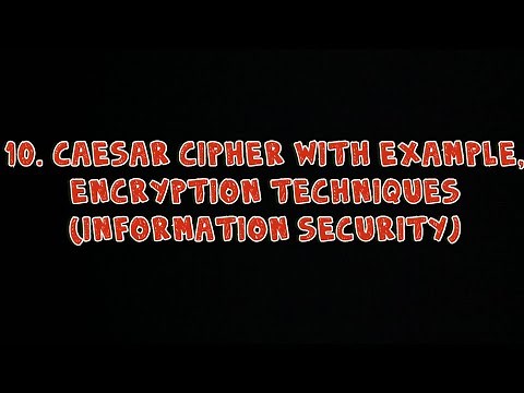 #10 Caesar Cipher with Example - Encryption Technique | Information Security |
