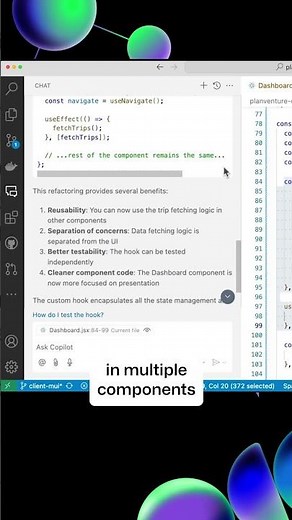 From component to custom hook: A Copilot code refactoring demo