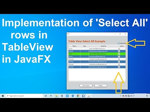 Implementation of 'Select All' checkbox in JavaFX TableView | Easy Implementation