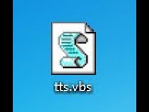 How to create a TTS (Text-To-Speech) using a .vbs file in Windows