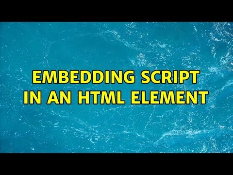 embedding script in an html element