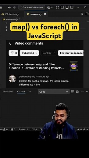#day88 - What are the differences between map and foreach in #javascript ? #frontend #coding