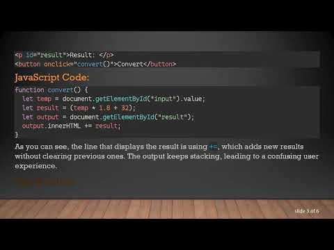 How to Make Your Temperature Converter Reset with New Inputs