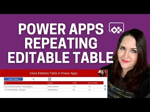 Power Apps Editable Table