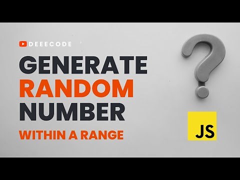 Generate Random Numbers Within A Range in JavaScript