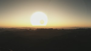 Sunset of a giant sun on an alien planet - Free Stock Video