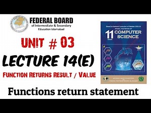 Lecture 14(E):Function Returns Result | return statement | Python functions return statement
