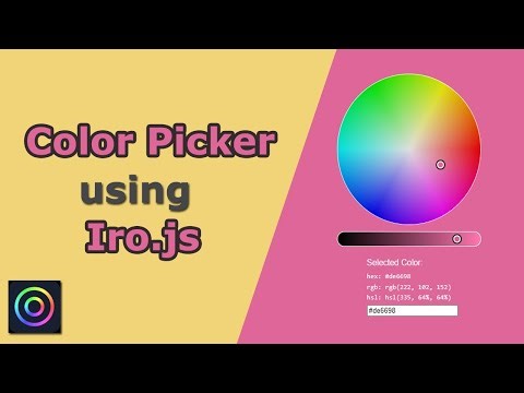Color Picker using Iro.js