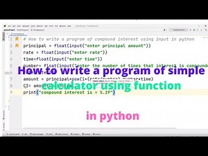 How to write a program of simple calculator using function in python