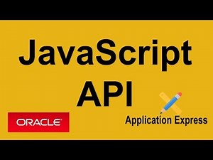 Oracle APEX - JavaScript API