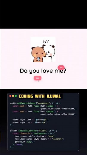 💖 Create a Stunning Love Animation Using HTML, CSS & JavaScript! 🎬