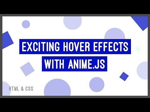 How to use anime.js for hover effects | anime.js tutorial