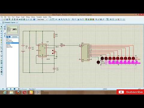 Led chaser(runing led) proteus tutorial