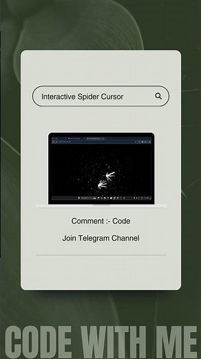 Interactive Spider Cursor 🕷️ | Crazy Effect Using HTML CSS & JavaScript