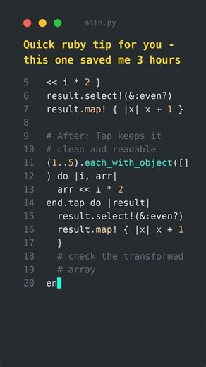 How I write cleaner ruby code 💎 🔥 #programming #viral #ruby
