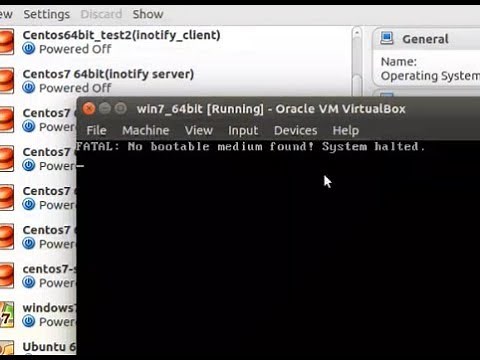 How to Solve Virtualbox - FATAL, No bootable medium found! System halted.