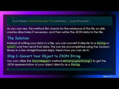 How to Create and Send a JSON File Without Saving It to Disk