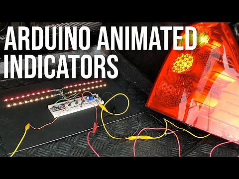 Animated indicators (turn signals) with Arduino, FastLED and a WS2812B LED strip.