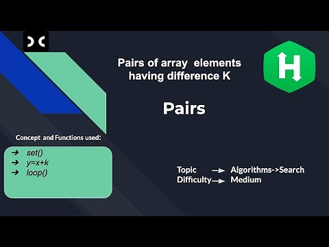 Pairs Problem | HackerRank | Array | Interview