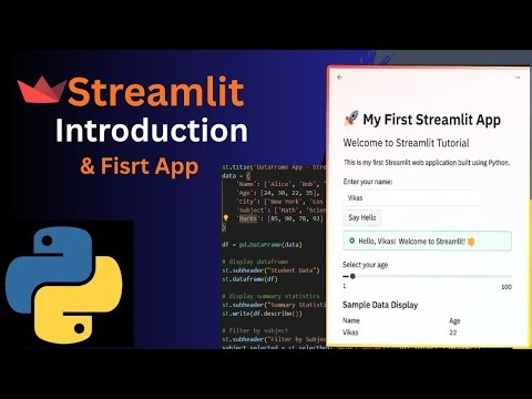 Streamlit Tutorial for Beginners | Build Your First Web App in Python ✨#ml #mlproject #python