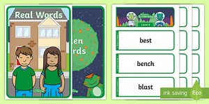 Phonics Screening Level 4 Real and Alien Words Interactive Display Pack