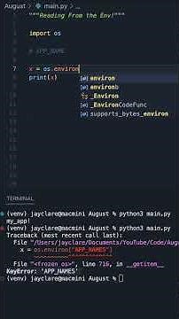 Python 3 | Read Environment Variables With Ease! #coding #programming #python