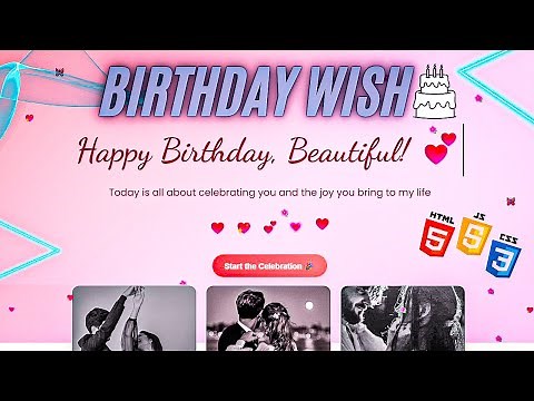 Birthday wishes using HTML code | birthday website | HTML