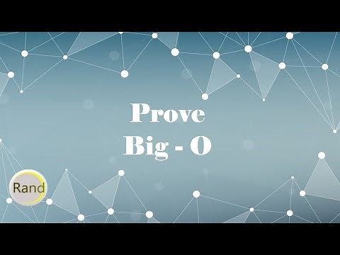 Prove Big-O