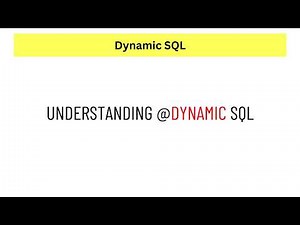 Dynamic SQL Explained Using Simple Examples!!