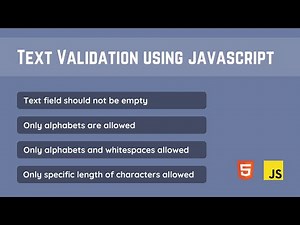 Alphabet or Text Validation In JavaScript | limit input size | only alphabets or white space allowed