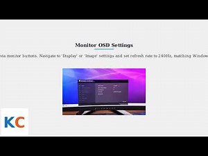 How to Change Alienware Monitor to 240Hz – Windows, OSD & Cable Requirements
