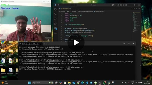Real-Time Gesture-Based Computer Control System with AI | Antony Daniel posted on the topic | LinkedIn