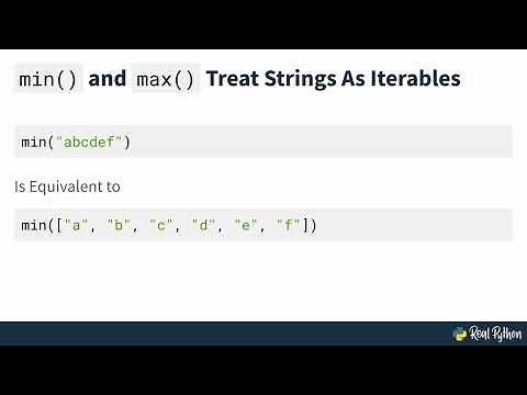 Starting With Python's min() and max() Functions