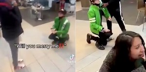 Devastating video shows man’s marriage proposal rejected in a busy shopping mall