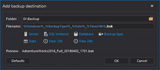 Multiple methods for scheduling a SQL Server backup automatically