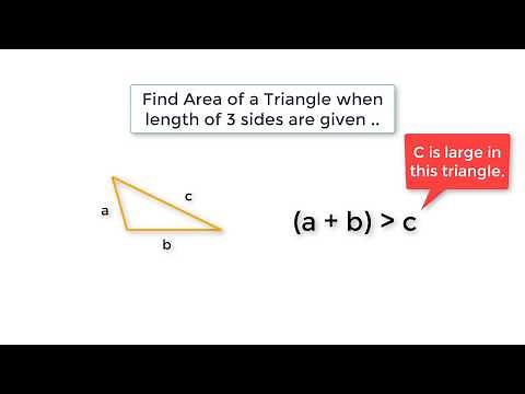 Find Area of a Triangle Using Its Sides: C Program