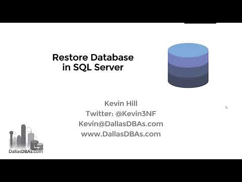 SQL Server Database Restore using SSMS