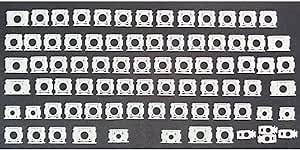 Replacement Full Keyboard Hinge Keycap Keys Scissor Clips Hinge Set Compatible with MacBook Pro/Air Retina 14/15/16'' Model A2442 A2485 A2681 A2779 A2780 A2941 A2918 A2992 A2991 A3113 2022-2025 Year