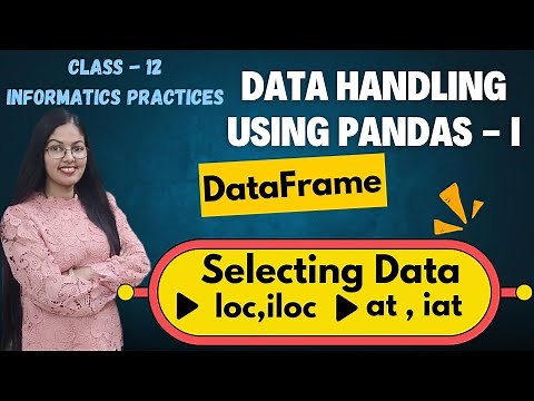 Selecting Data iloc, loc, at, iat | Data Handling using Pandas - I | Class 12 Informatics Practices