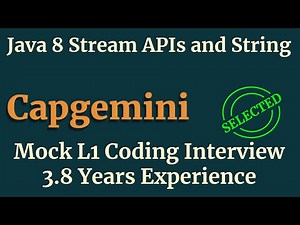 Java 8 Stream API and String | Capgemini Mock L1 Coding Interview