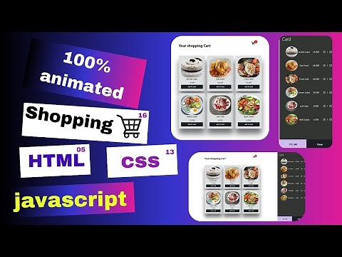 Animated Add-to-Cart Shopping with HTML, CSS & JavaScript