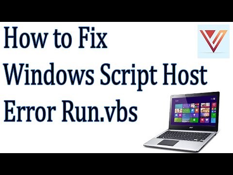 How to Fix Windows Script host error | script host | run.vbs