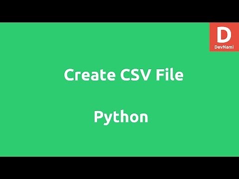Create CSV File using Python List