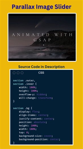 Smooth Parallax Scroll Effect with GSAP 🚀 | HTML CSS JavaScript Animation