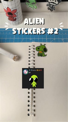 alien stickers parte 2 #alien #diy #stickers #papercraft #diycrafts