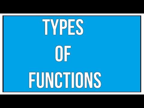 Explain The Different Types Of Functions / Maths Algebra
