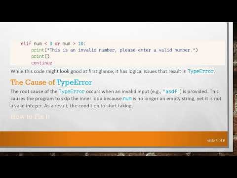 Understanding TypeError When Taking User Input in Python