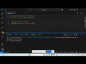 Python : Basics | Print in Python | Define Variables