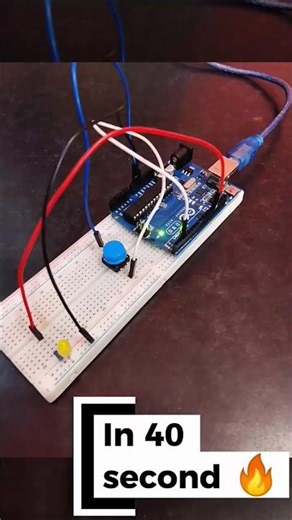Arduino tutorial in 40 second.blinking LED with switch.#shorts#subscribe